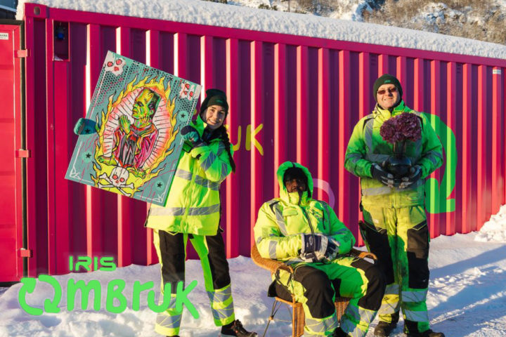 Ombruksstasjon på miljøstasjonen- Iris Salten viser hvordan kommuner kan legge til rette for mer ombruk.